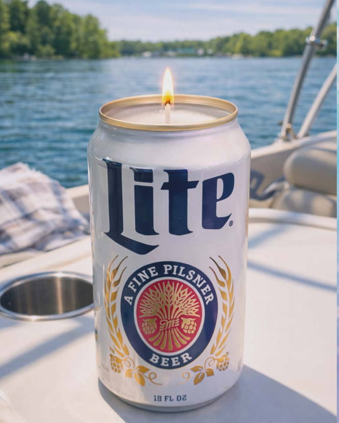 Miller Lite Unscented Soy Candle
