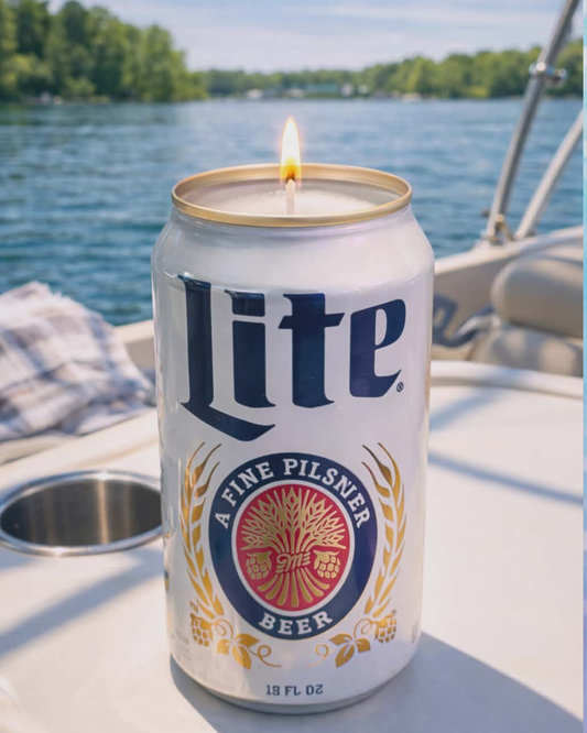 Miller Lite Unscented Soy Candle