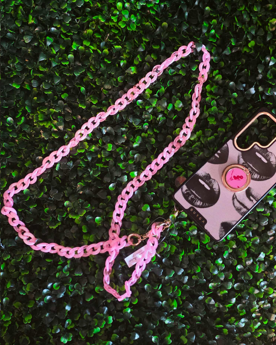 Mini Link Pink Crossbody Cellphone Chain