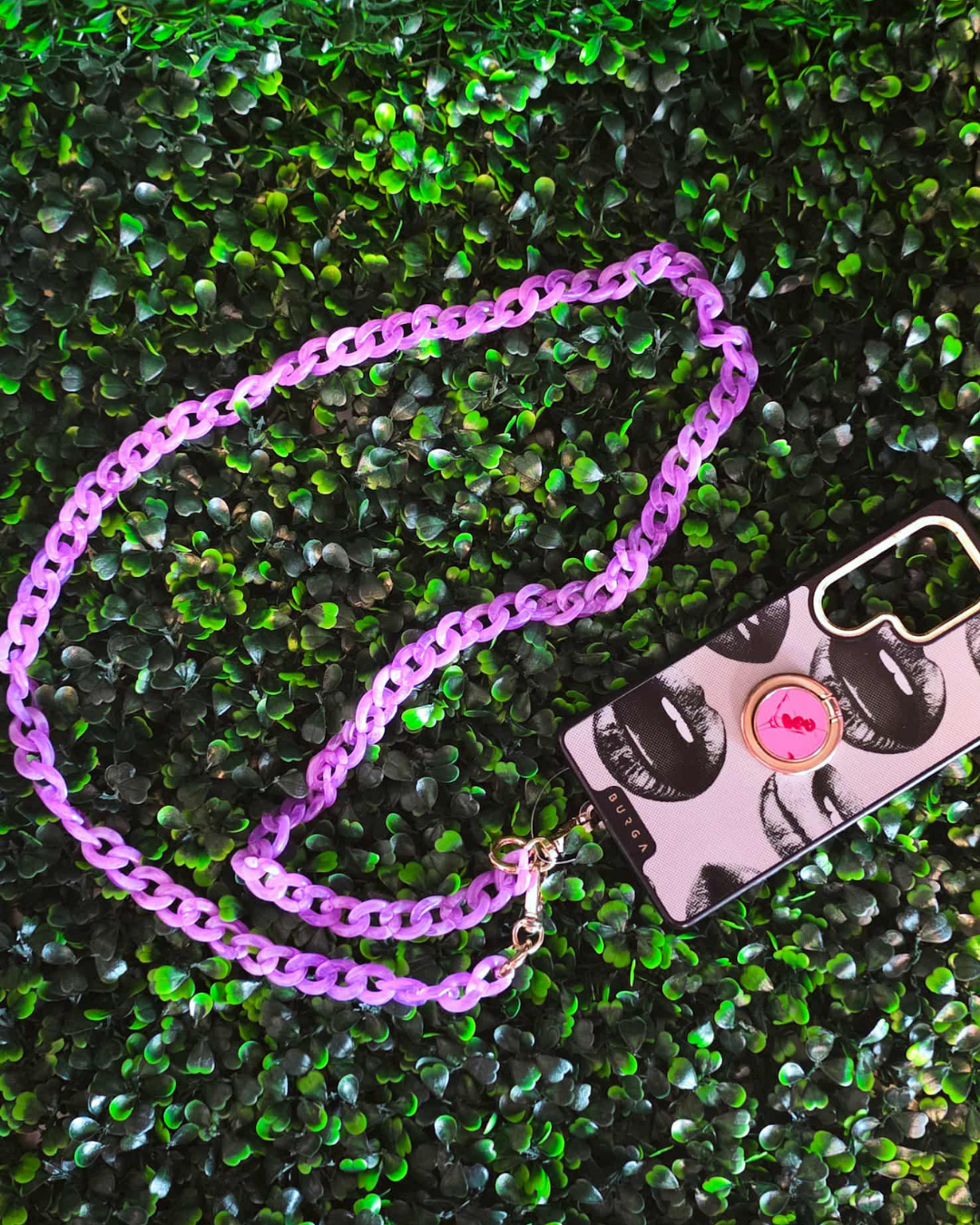 Mini Link Purple Crossbody Cellphone Chain