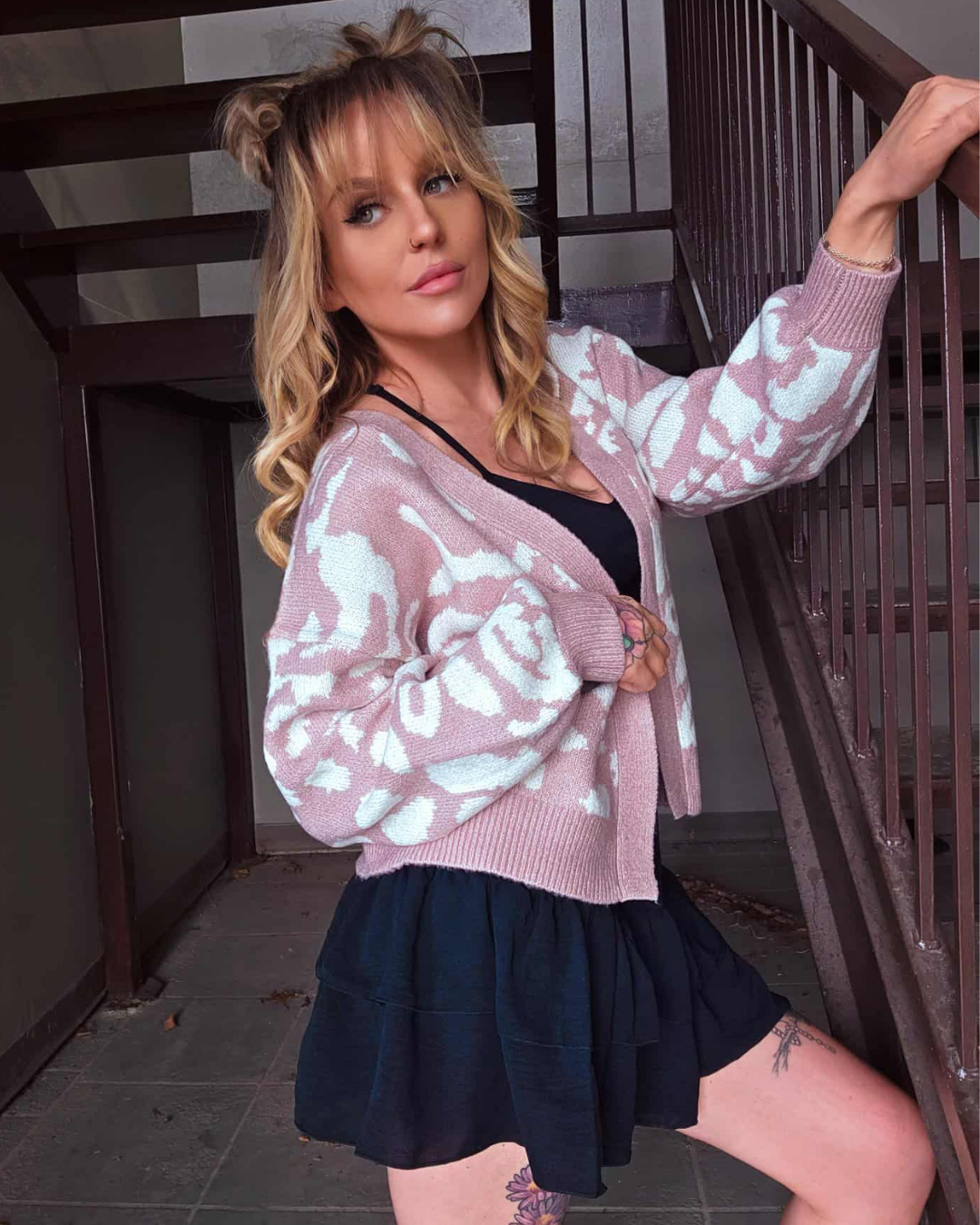 Mauve Mirage Leopard Cardigan