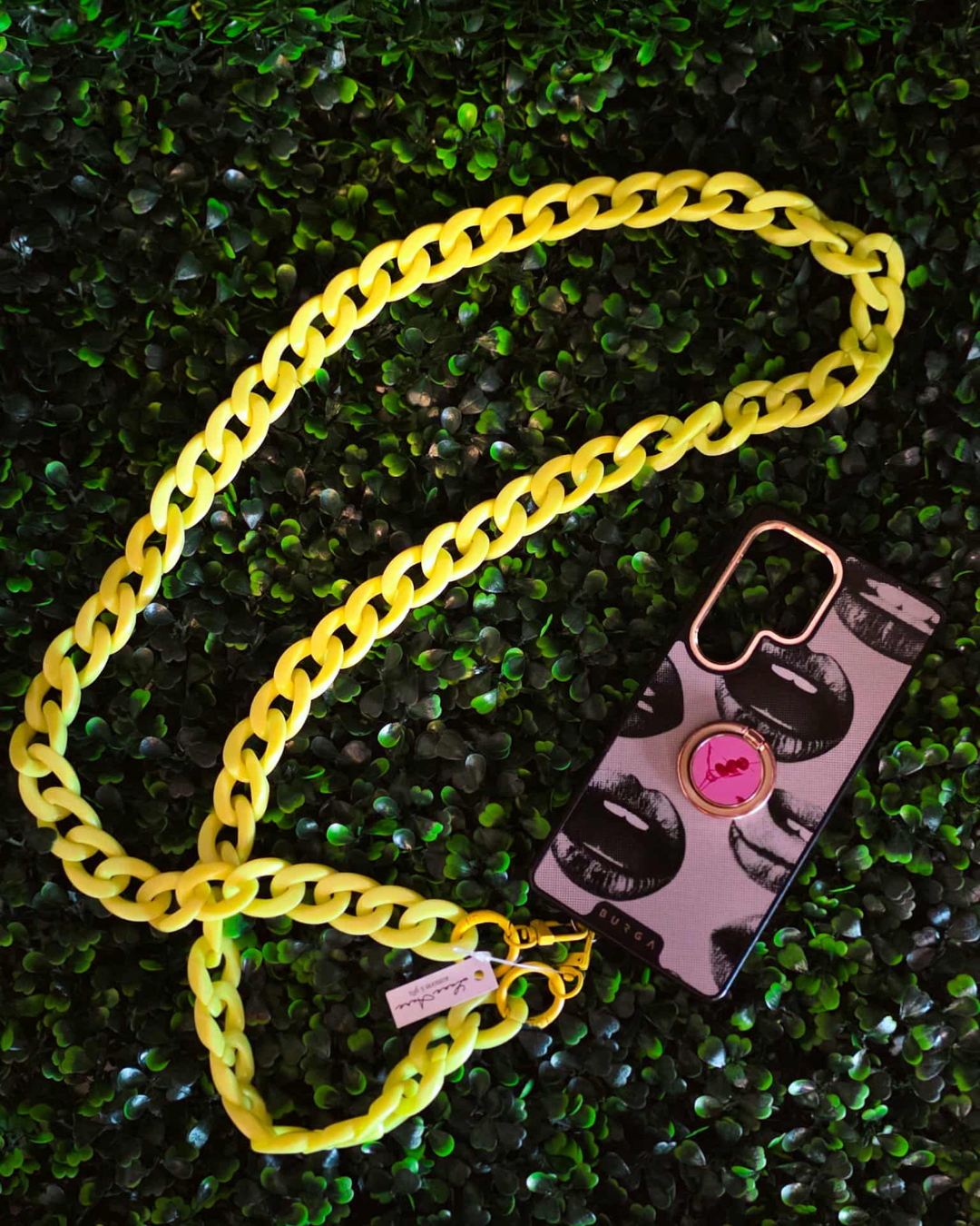 Neon Yellow Crossbody Cellphone Chain