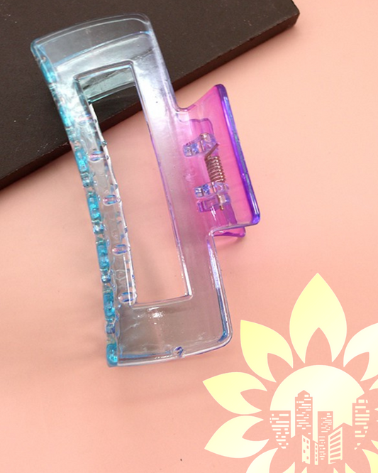 Translucent Ombre Blue Claw Clip
