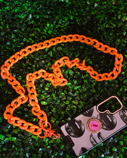Orange Crossbody Cellphone Chain