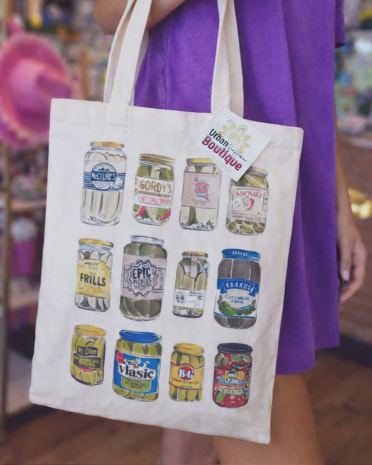 Pickle Jar Canvas Tote