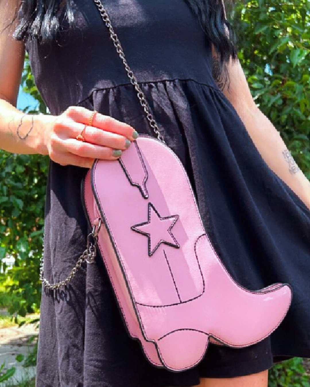 Pink Cowboy Boot Handbag