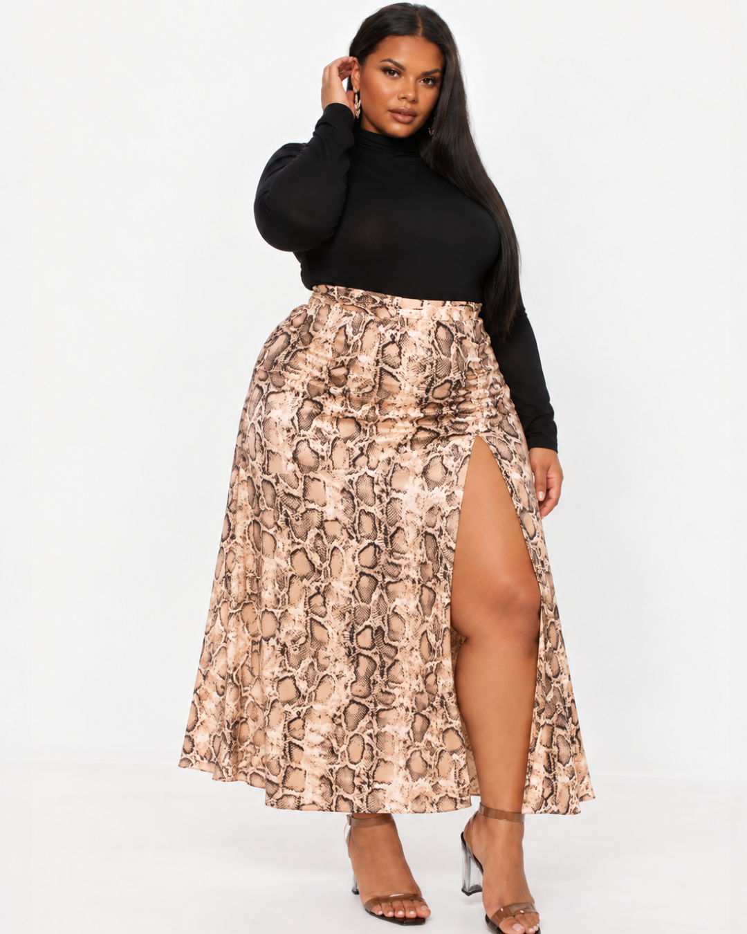 Curvy Worth It Snake Skin Skirt