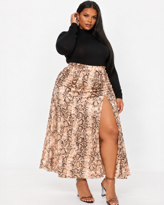Curvy Worth It Snake Skin Skirt