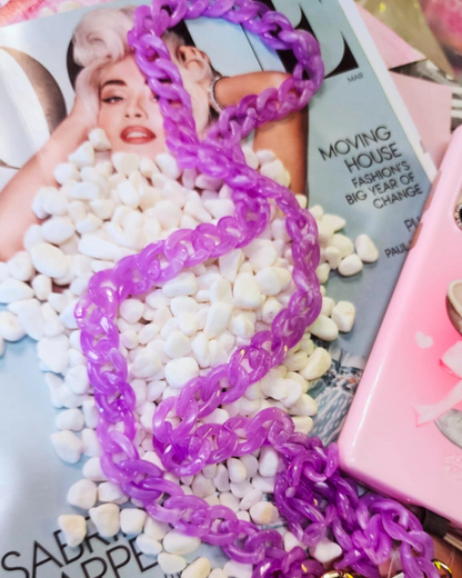 Mini Link Purple Crossbody Cellphone Chain