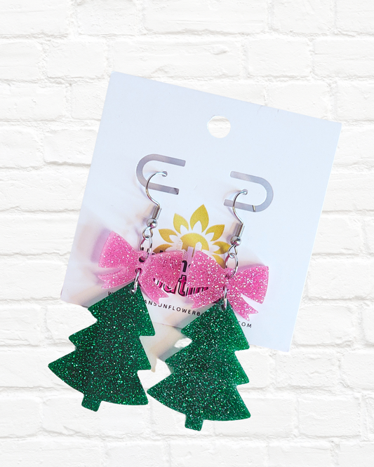 Sparkle Christmas Tree Earrings