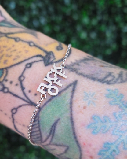 Silver Toned Eff Off Bracelet