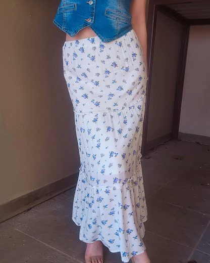 Morning Bloom Floral Maxi Skirt