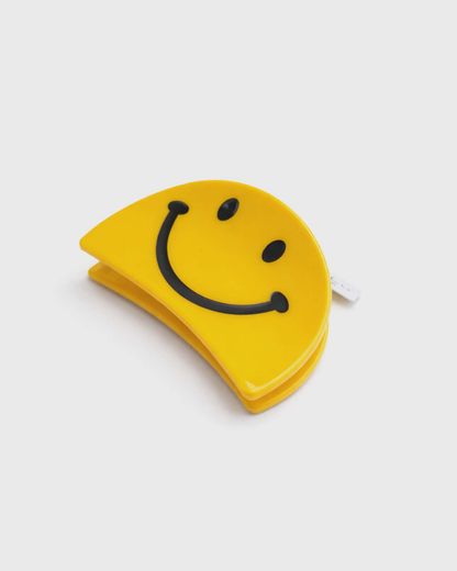 Yellow Smiley Face Claw Clip