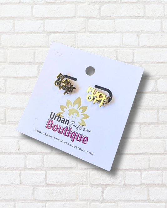 Gold Eff Off Earrings
