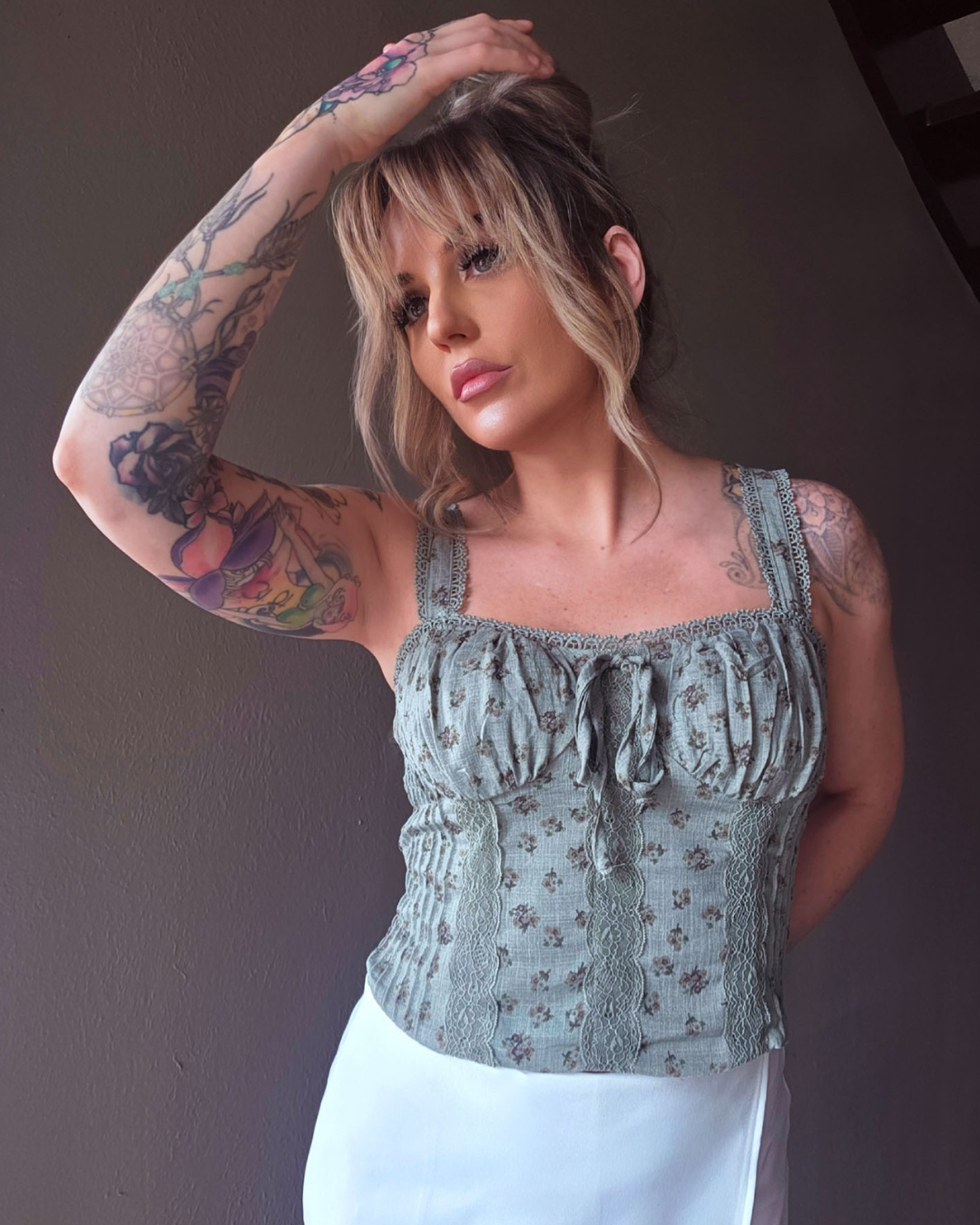 Sage Meadow Lace Top