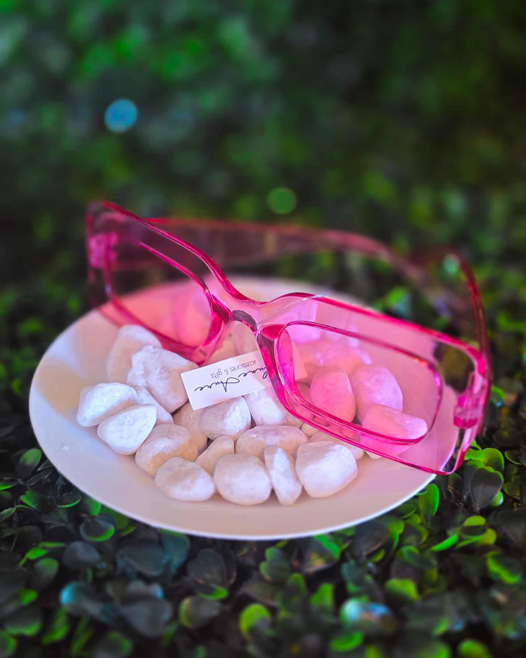 Sun Burst Chunky Translucent Hot Pink Sunnies