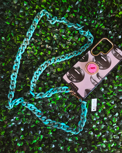Turquoise Midi Crossbody Cellphone Chain