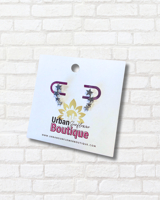 Silver Starstream Earrings