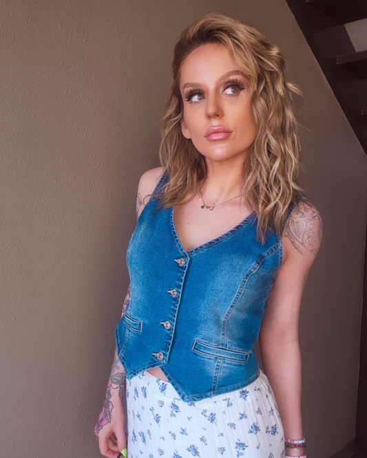 Blue Skies Ahead Denim Vest