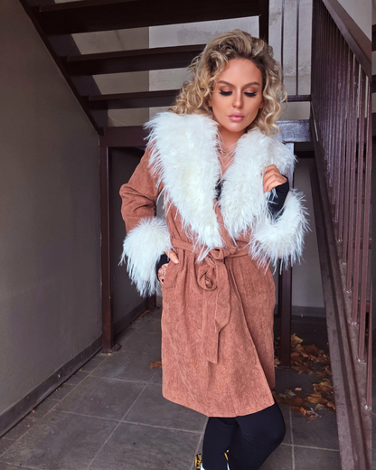 Free Spirit Fur Corduroy Coat