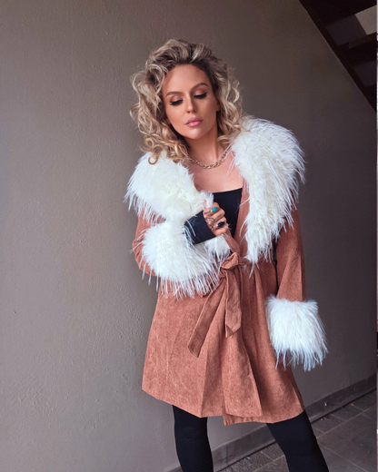 Free Spirit Fur Corduroy Coat