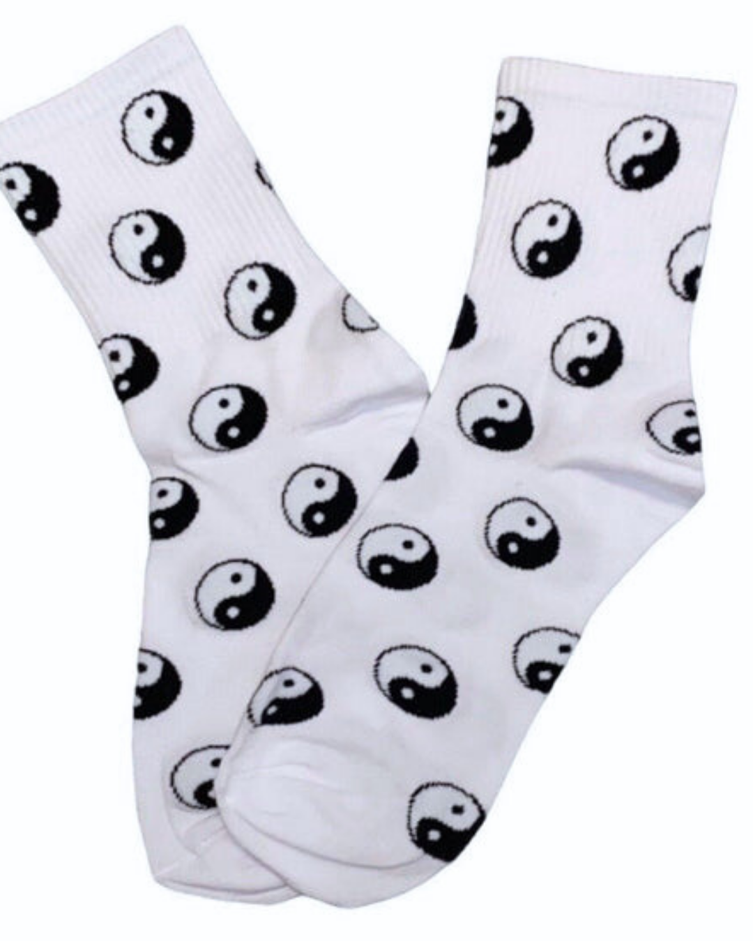 White Yin Yang Socks