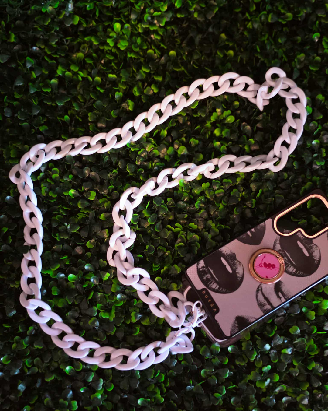 White Crossbody Cellphone Chain