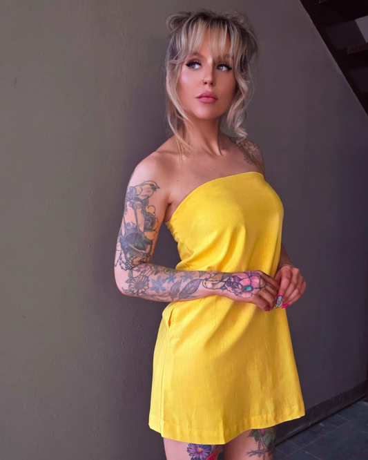 Golden Hour Strapless Dress