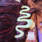 Large Yellow Squiggle Claw Clip