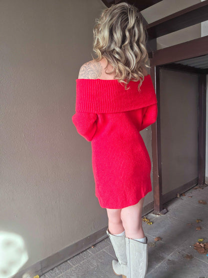Sweet Things Off Shoulder Sweater Dress