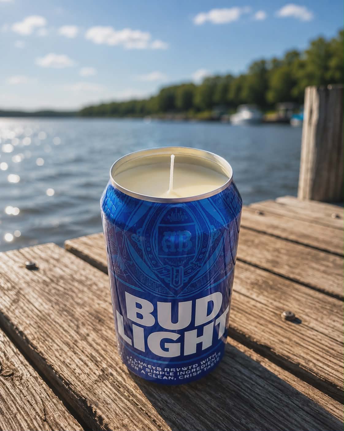 Bud Light Unscented Soy Candle