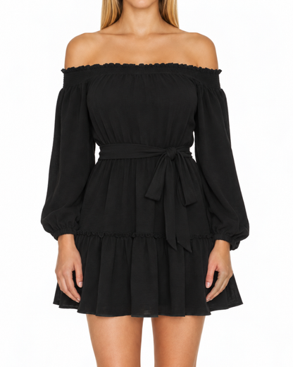 Lead the Way Off Shoulder Dress