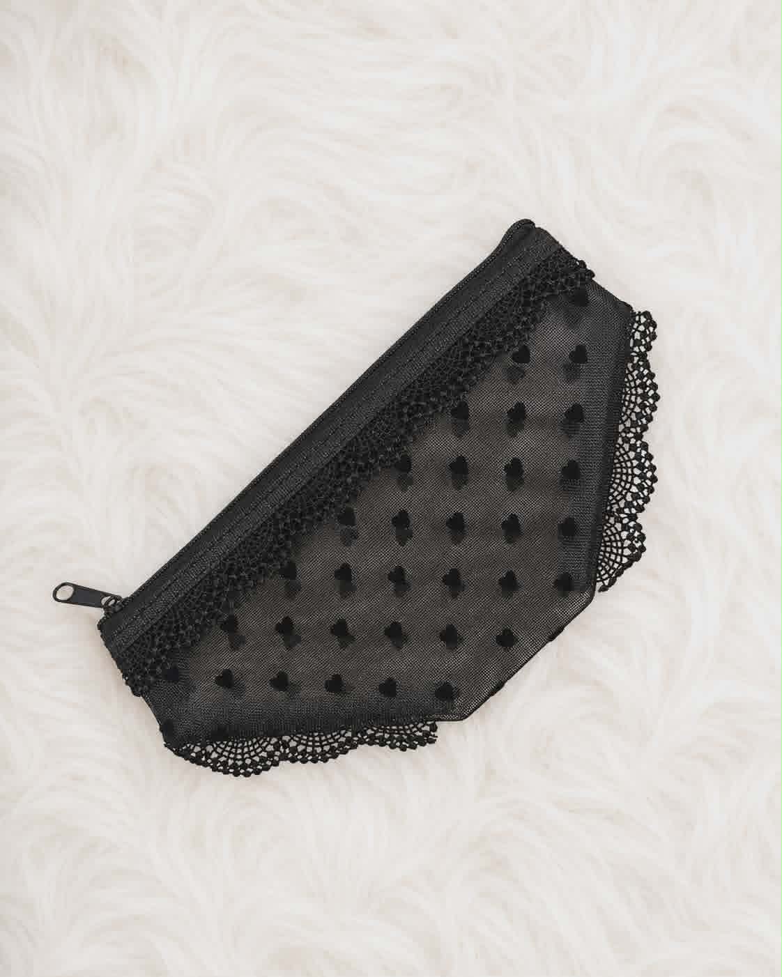 Black Heart Panty Coin Purse