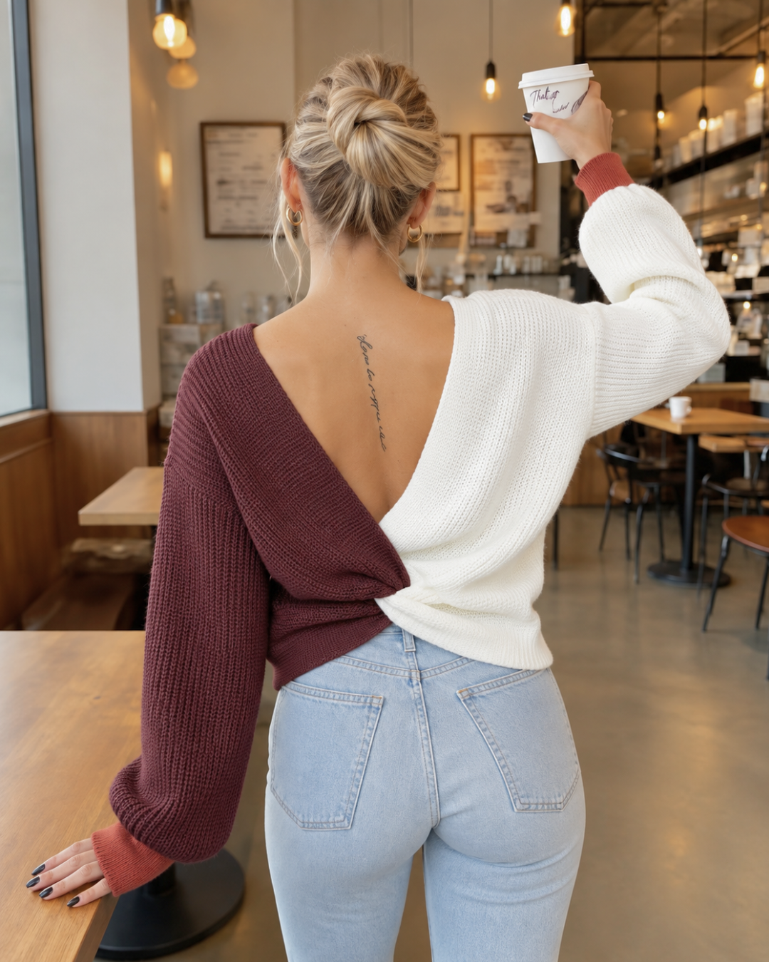 Twist of Fate Open Back Sweater