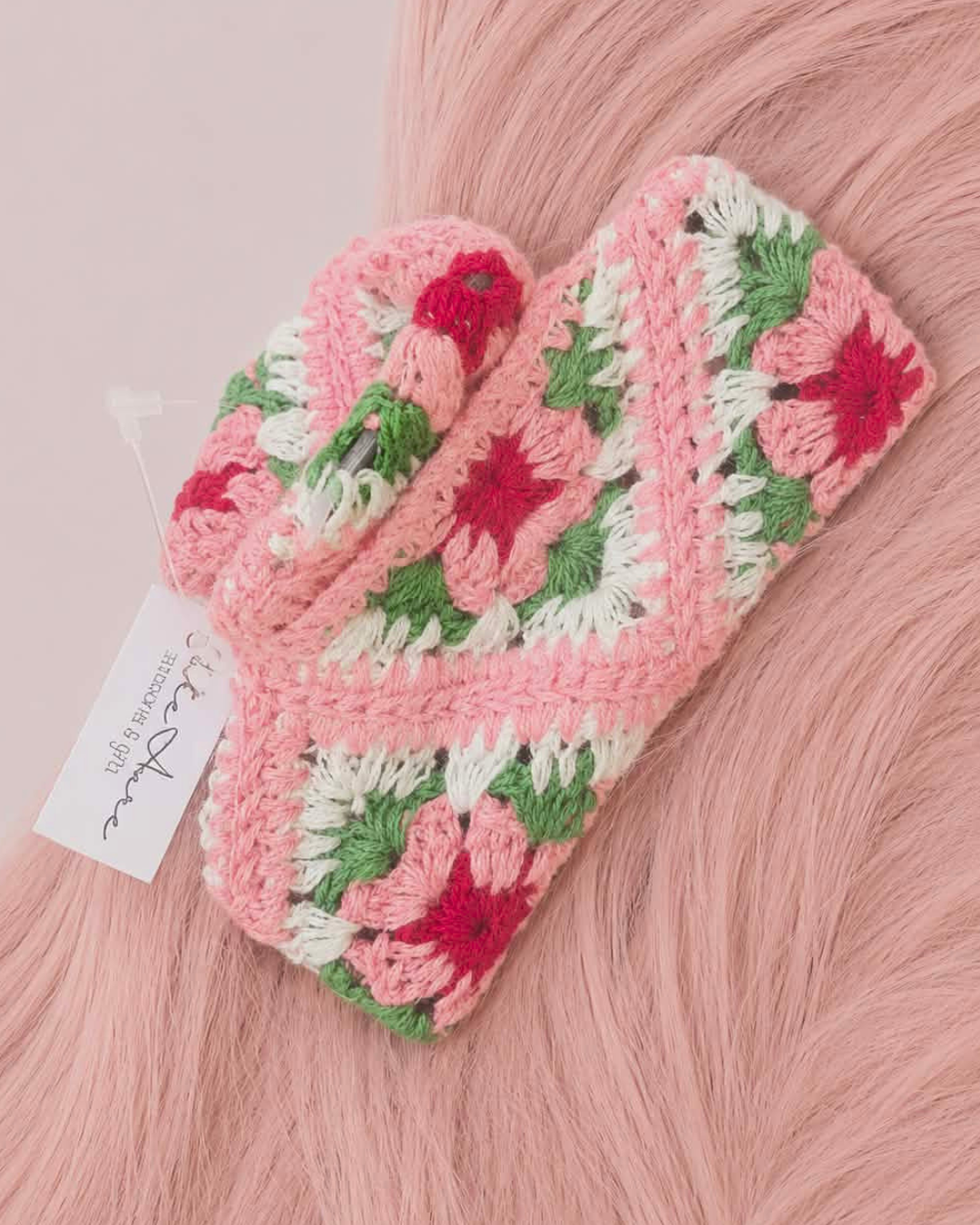 Rose Meadow Crochet Claw Clip