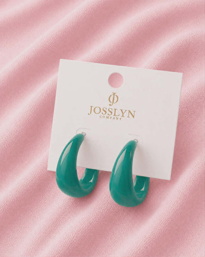 Retro Pop Chunky Hoop Earrings