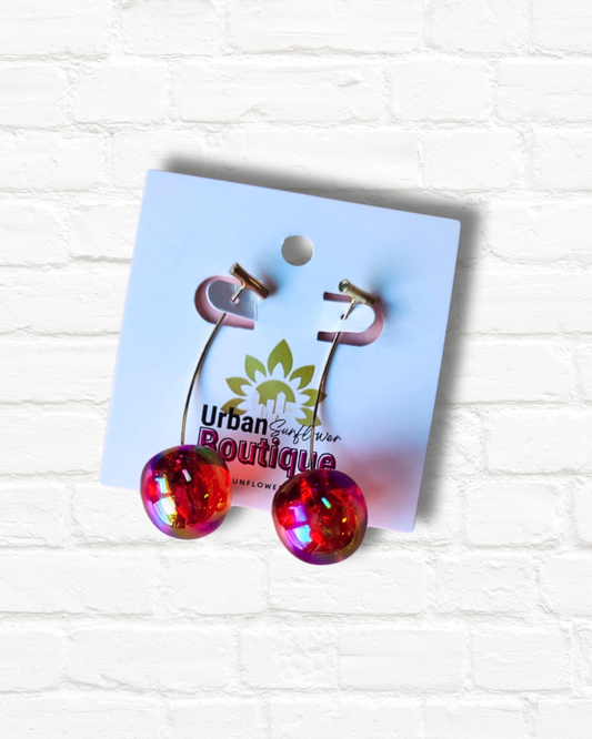Cherry Drop Earrings