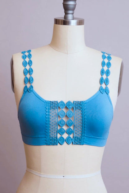 Blue Vegas Babe Top Bralette