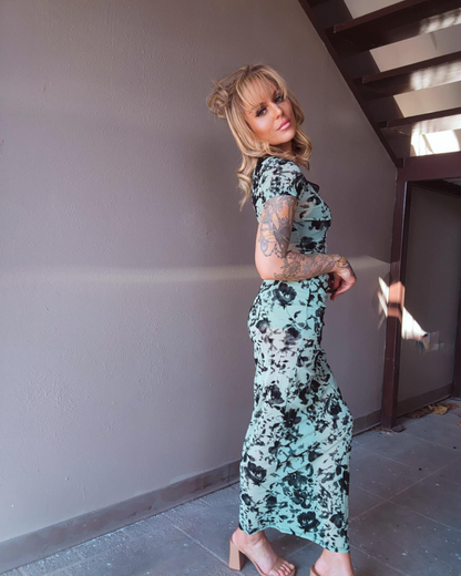 Sage Serenity Floral Skirt