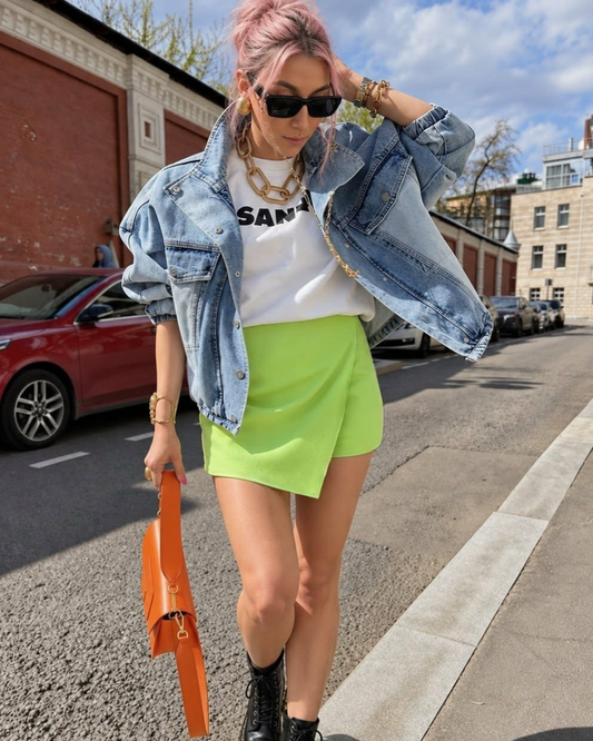 Lime Clean Slate Wrap Skort