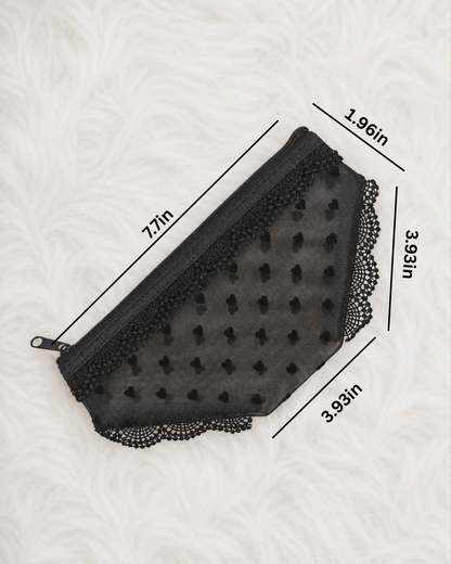 Black Heart Panty Coin Purse
