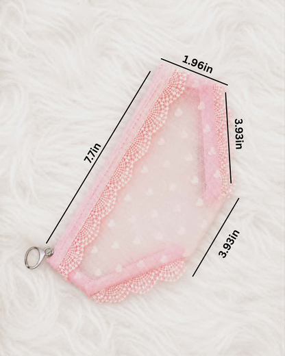 Pink Heart Panty Coin Purse