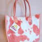 Pink Fuzzy Cowprint Handbag