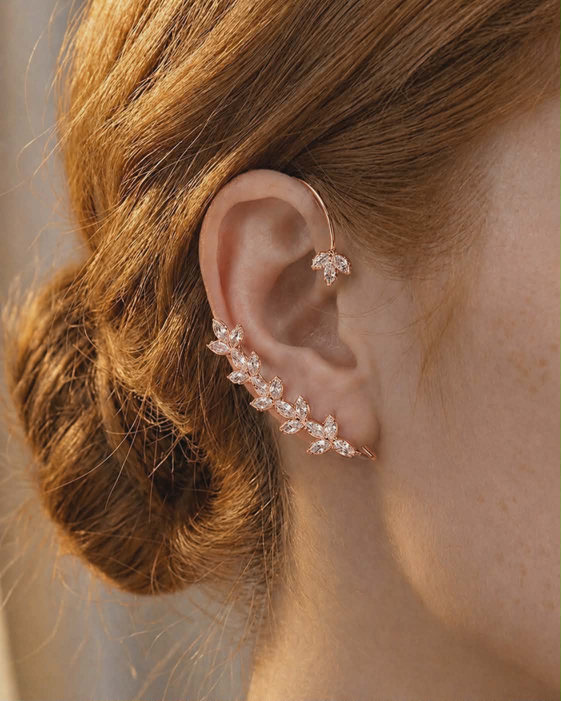 Golden Crystal Earcuff