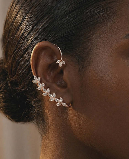 Golden Crystal Earcuff