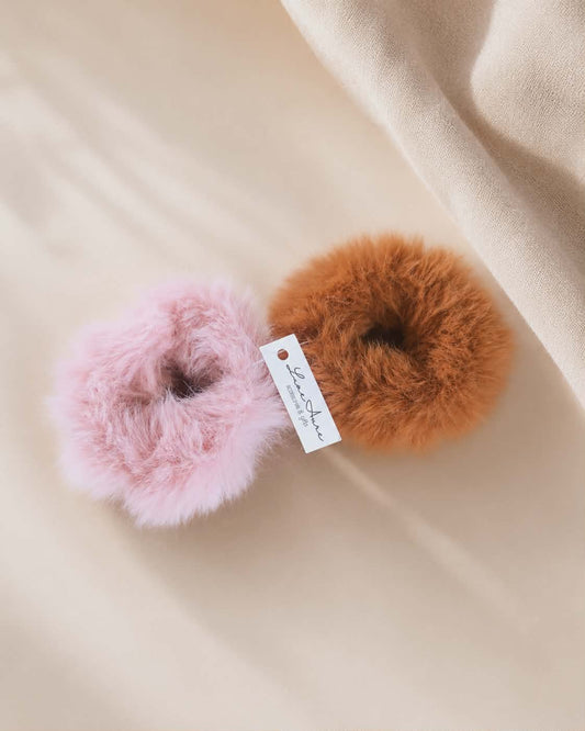 Assorted Fuzzy Scrunchie Set