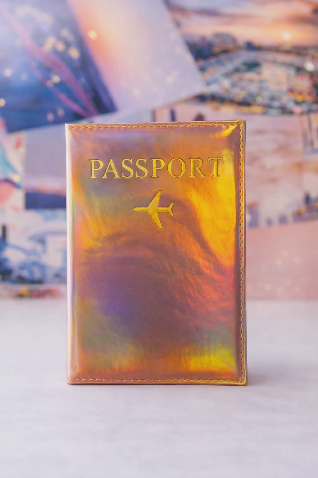 Pink Irridecent Passport Cover