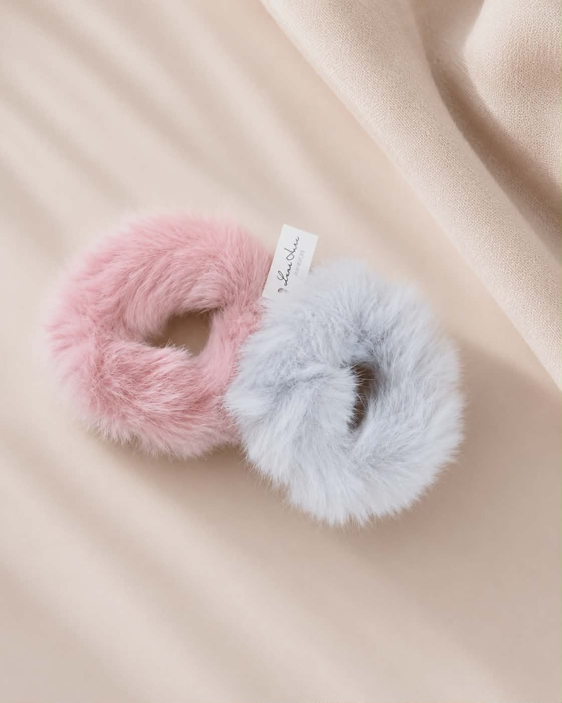 Assorted Fuzzy Scrunchie Set