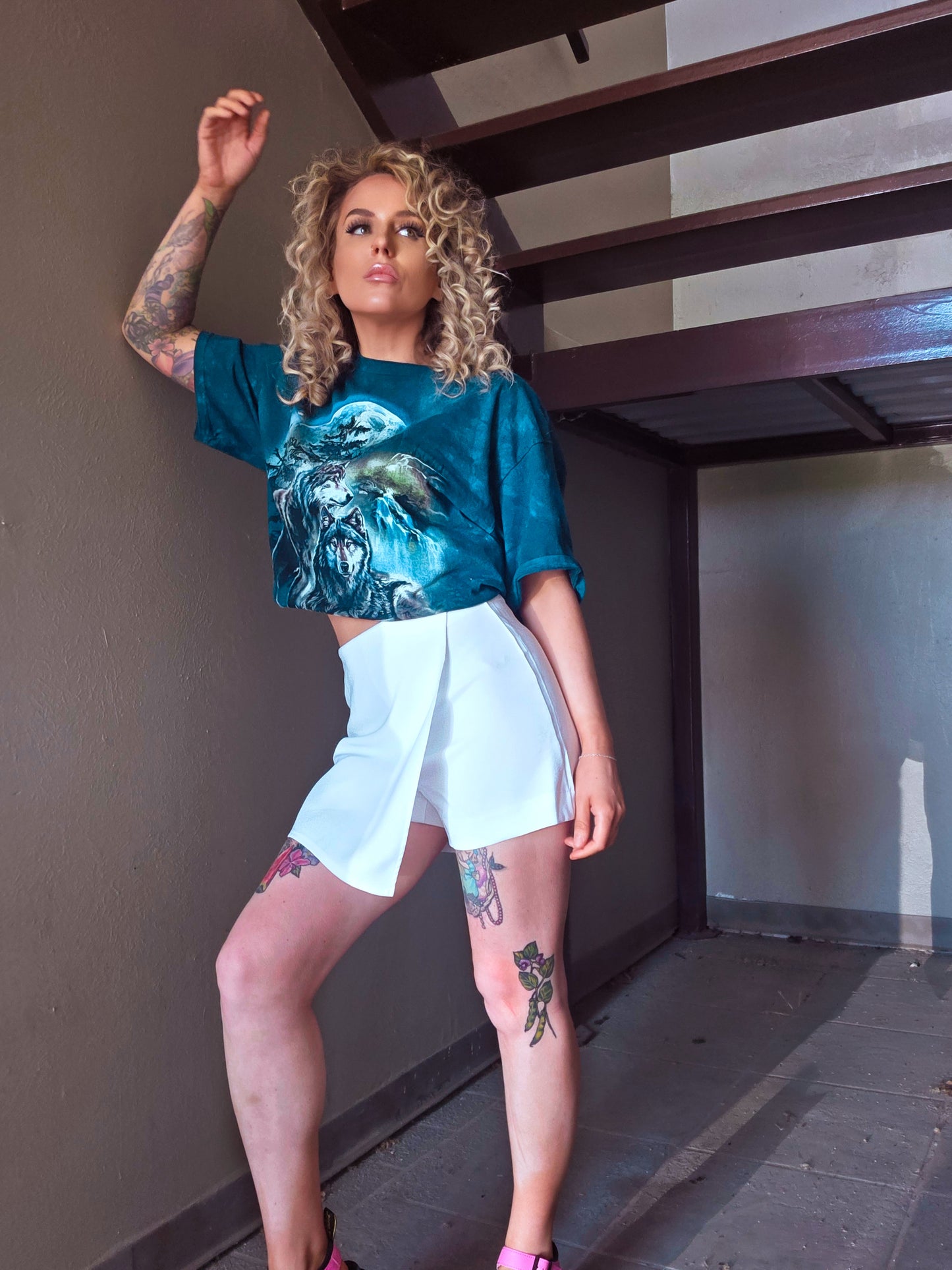 White Clean Slate Wrap Skort