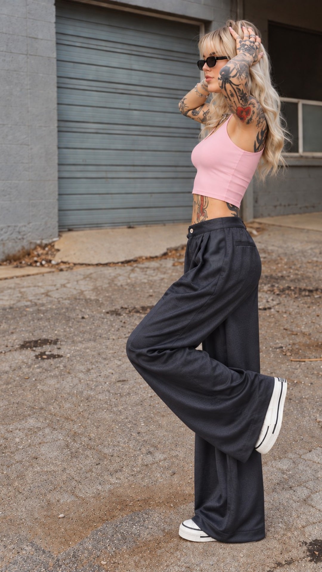 Modern Mogul Wide-Leg Trouser Pants